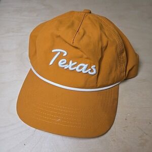 Texas Longhorns UT Script Burnt Orange Rope Bill Snapback Hat Adjustable Classic